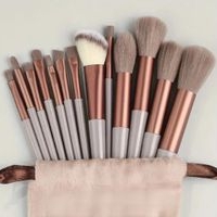 Set de 13 brochas de maquillaje café image