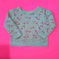 Suéter infantil con estampado de unicornios image