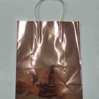 Bolsa de regalo metálica oro rosa image