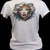 Camiseta blanca estampada image