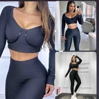 Conjunto deportivo negro image